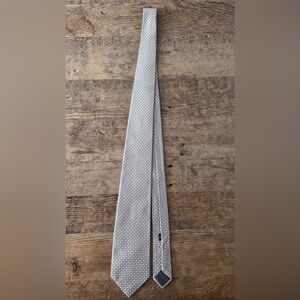 CHARVET Mens Place Vendôme Gray Geometric Silk Tie